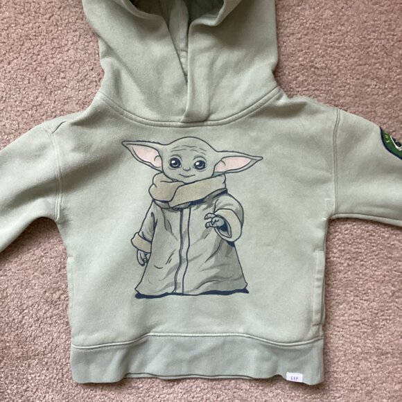 Star Wars Baby Gap Kids Yoda Hoodie 3 Years Toddler Has Pockets - Picture 2 of 6
